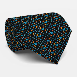 Gravata Lindo Laço Geométrico de Azulejo Coquette Preto