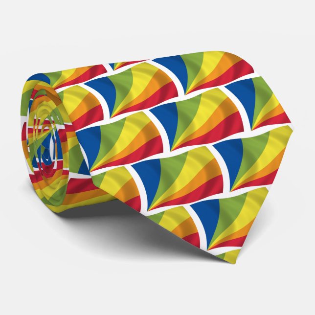 Gravata Lingua Franca Nova Flag Tie (Rolled)