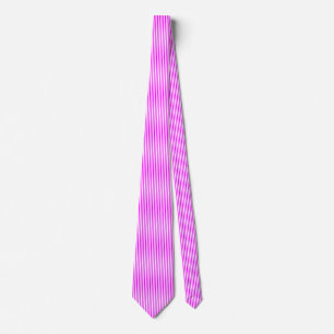 Gravata Linhas brancas retas com magenta