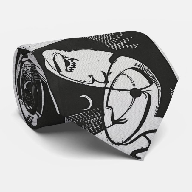 Gravata Linhas Expressionistas – Forma Bruta (Rolled)