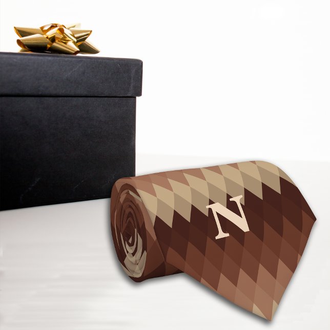 Gravata Linhas Geométricas Retrotraficantes Monograma Cast (Criador carregado)