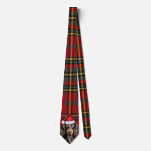 Gravata Liso Plaid de Natal de Férias para Amantes de Cach
