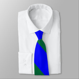 Gravata Listra larga azul e verde da universidade