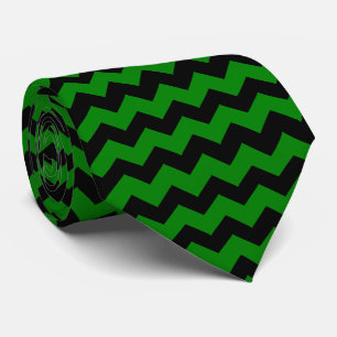 Gravata Listra Zig Zag Verde Qualquer Cor de Fundo