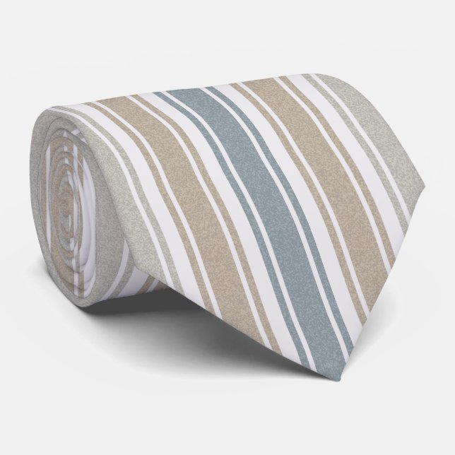 Gravata Listrado Costeiro Manchado (Rolled)