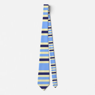 GRAVATA LISTRADO DE AZUL MARINHO E AZUL CELESTE