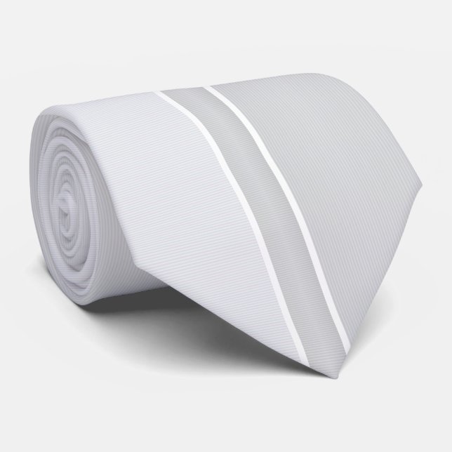Gravata Listrado de prata/cinza (Rolled)
