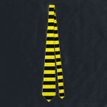 Gravata Listras Amarelas e Pretas<br><div class="desc">Padrão de faixa horizontal amarela e preta</div>