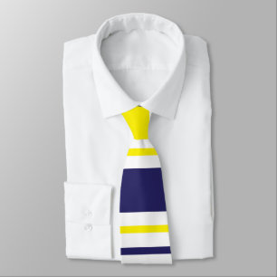Gravata Listras Amarelo Azul Vermelho Padrão