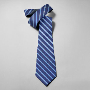 Gravata Listras Azuis e Azul Claro Luxo Groomsmen