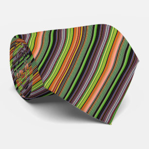 Gravata Listras brancas, pretas e coloridas