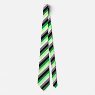 Gravata Listras da Bandeira Aromântica