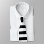 Gravata Listras de cor sólidas com risca branca e preta<br><div class="desc">Clássico colar listrado moderno elegante em preto e branco de casamento. Colar listrado preto e branco para ele. Padrinhos de casamento riscados.</div>