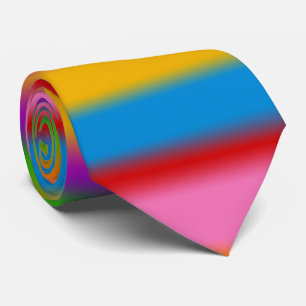 Gravata Listras de Gradiente de Arco-íris Multicolorido Vi