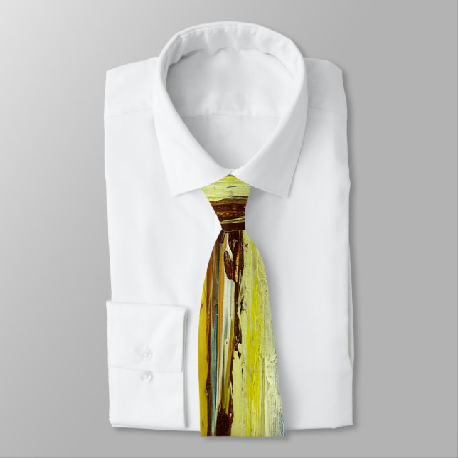 Gravata Listras de pintura abstrato (Amarrado)