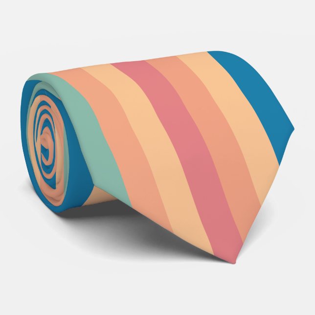 Gravata Listras de Tom de Cor (Rolled)
