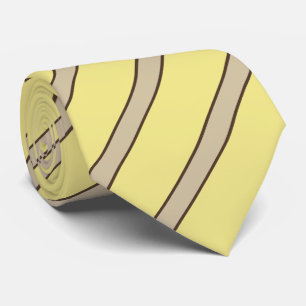 Gravata Listras diagonais bege em amarelo clássico