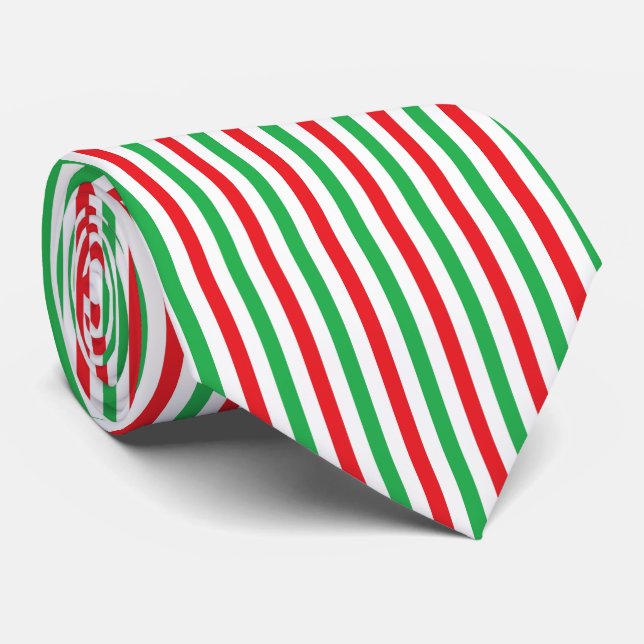 Gravata Listras do Natal (Rolled)