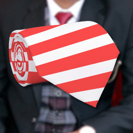 Gravata Listras Horizontais Simples Rosa e Branco