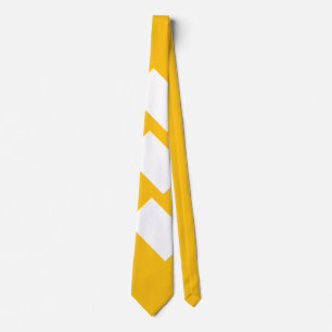 Gravata Listras Largas Diagonais Amarelo Ensolarado