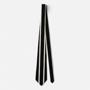 Gravata Listras Verticais Clássicas Preto e Branco