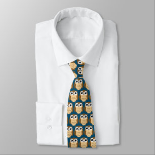 Gravata Little Owls Design Necktie