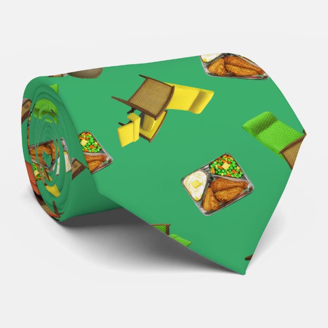 Gravata Lizard MCM Lounger em verde (Rolled)