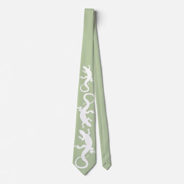 Gravata Lizard Tie Legal Réptil Gifts Lizard Art Necktie (Frente)
