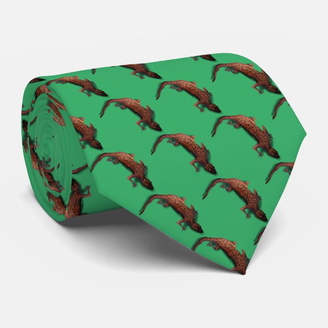 Gravata Lizard Wildlife Neck Tie (Rolled)