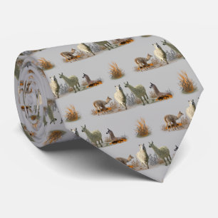 Gravata Llama Meadow Tie (Cinza Leve)