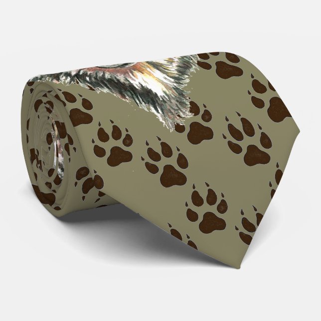 Gravata Lobo, Lobos Selvagens Rastreiam Pegadas Animais (Rolled)