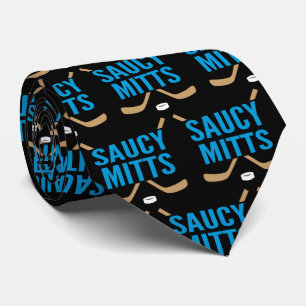 Gravata Logotipo de hóquei em Saucy Mitts em preto