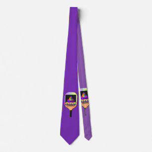 Gravata Logotipo do Pickelball Roxo