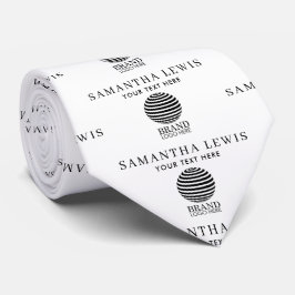 Gravata Logotipo e nome comercial do Promocional moderno