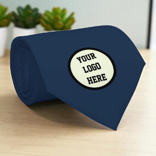 Gravata Logotipo personalizado Empresa Marinho Blue Busine