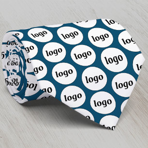 Gravata Logotipo Simples Empresarial Verde Turquesa