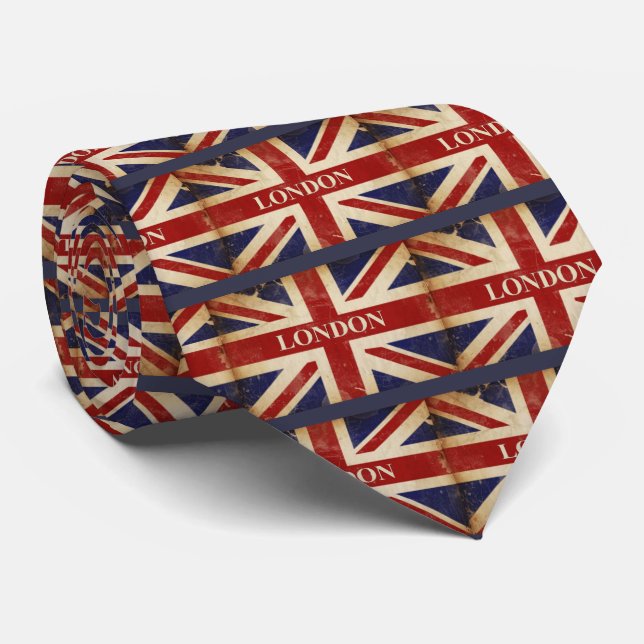 Gravata Londres - Union Jack - amor Londres de I (Rolled)