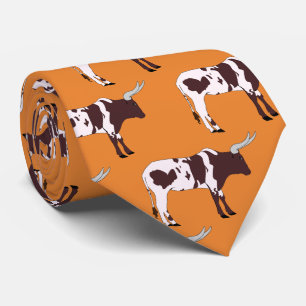 Gravata Longhorn Steer Team Mascot Necktie de Futebol