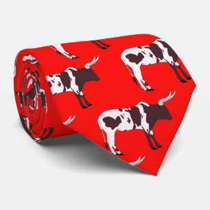 Gravata Longhorn Steer Team Mascot Necktie de Futebol