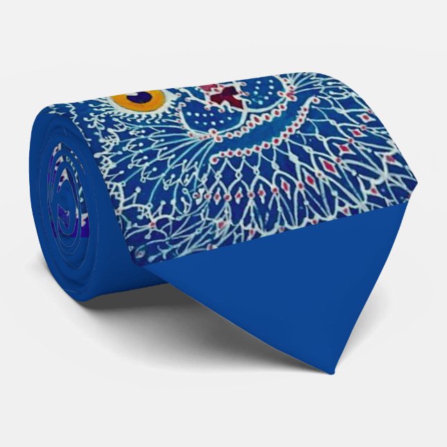 Gravata Louis Wain Psychedelic Cat (Rolled)