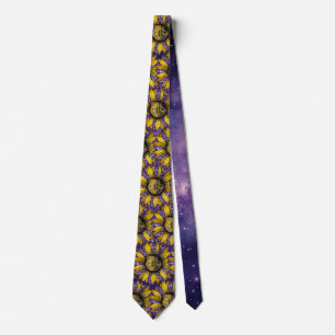 Gravata Louisiana Sunflower/Tiger/Fleur-de-Lis Neck Tie