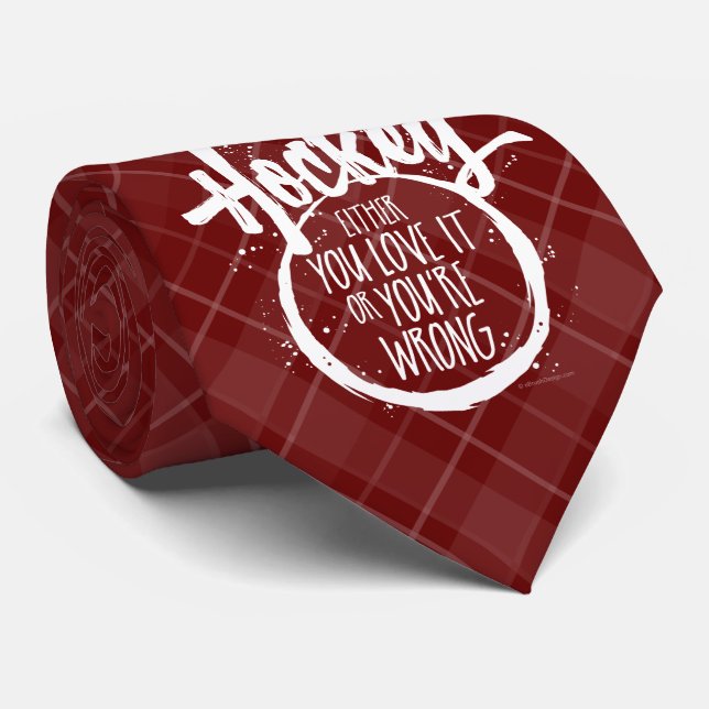 Gravata Love Hockey (Rolled)