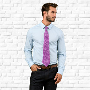Gravata Luxo Brilhante Clássico Glitter Roxo