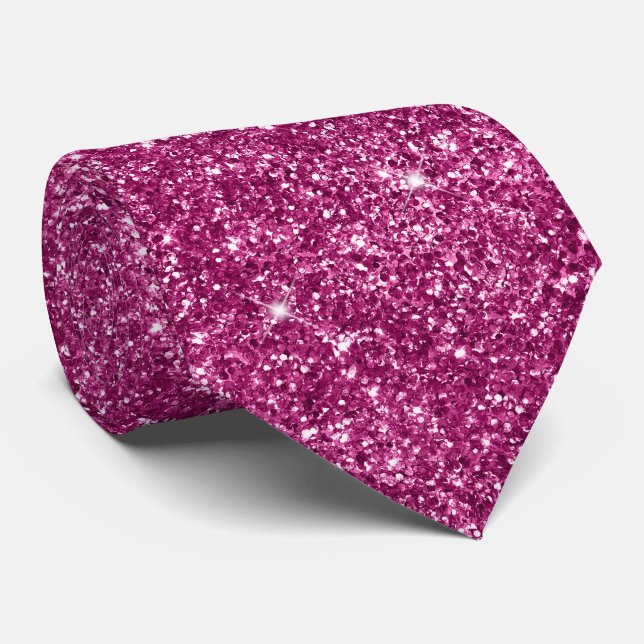 Gravata Luxo Magenta Escuro-Escuro (Rolled)
