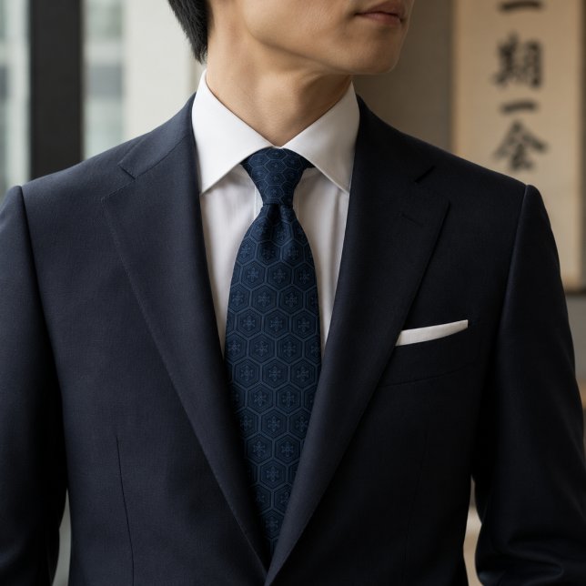Gravata Luxo Monocromático Japonês Kikko (Criador carregado)