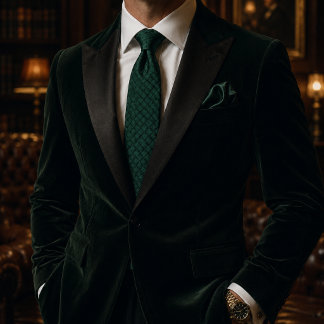 Gravata Luxo Silencioso Cesta Verde-Teal Texturizada