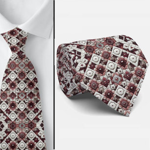 Gravata Luxuosa Burgundy Marroquina com Gola