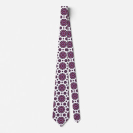 Gravata Luxury Burgundy & Purple Mandala Pattern Neck Tie