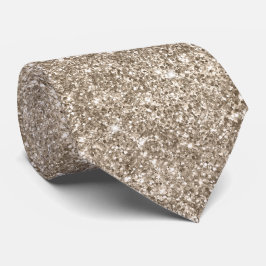 Gravata Luxury Sparkly Beige Glitter