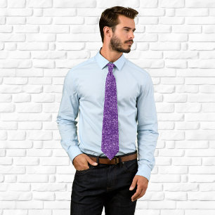 Gravata Luxury Sparkly Royal Purple Glitter